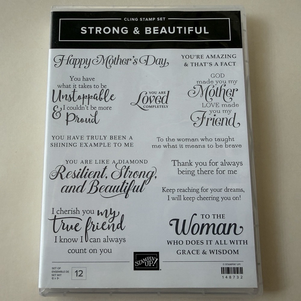 Stampin' Up! Strong & Beautiful Cling Stamp Set 148732 Mother Woman Friend